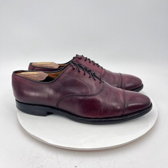 Allen Edmonds Park Avenue Men Size 9.5B Brown Leather Cap Toe Oxford Dress Shoes - Picture 3 of 14